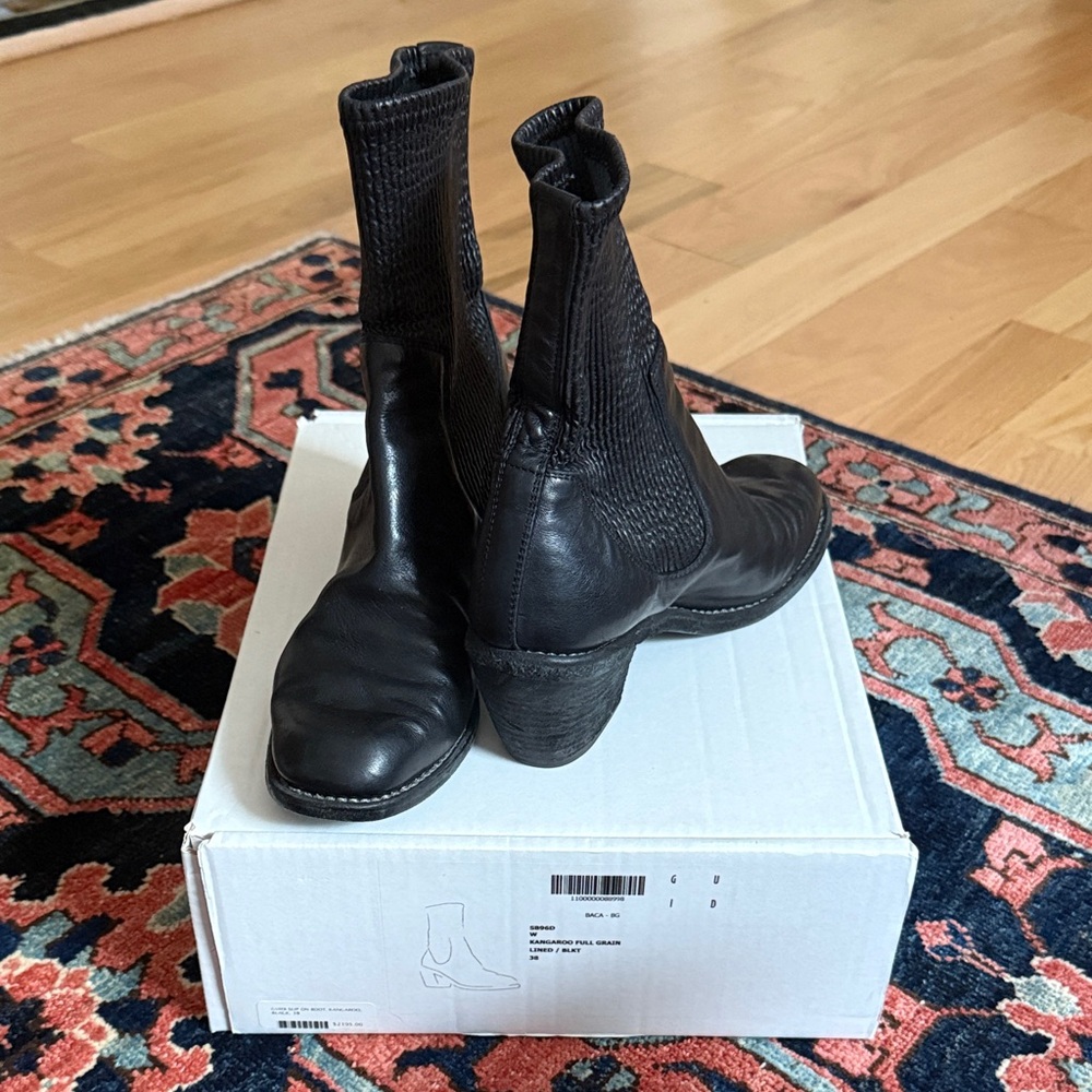 Guidi Black Kangaroo Leather Boots